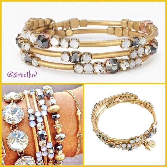 Stella & Dot Jewelry - stella & dot ~ isabelle coil wrap bracelet ~ gold hematite crystal beads